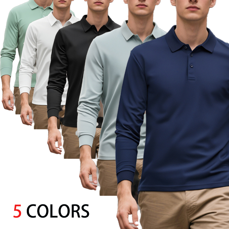 Golf Equipment Wholesale - Eenvoudig poloshirt met lange mouwen voor