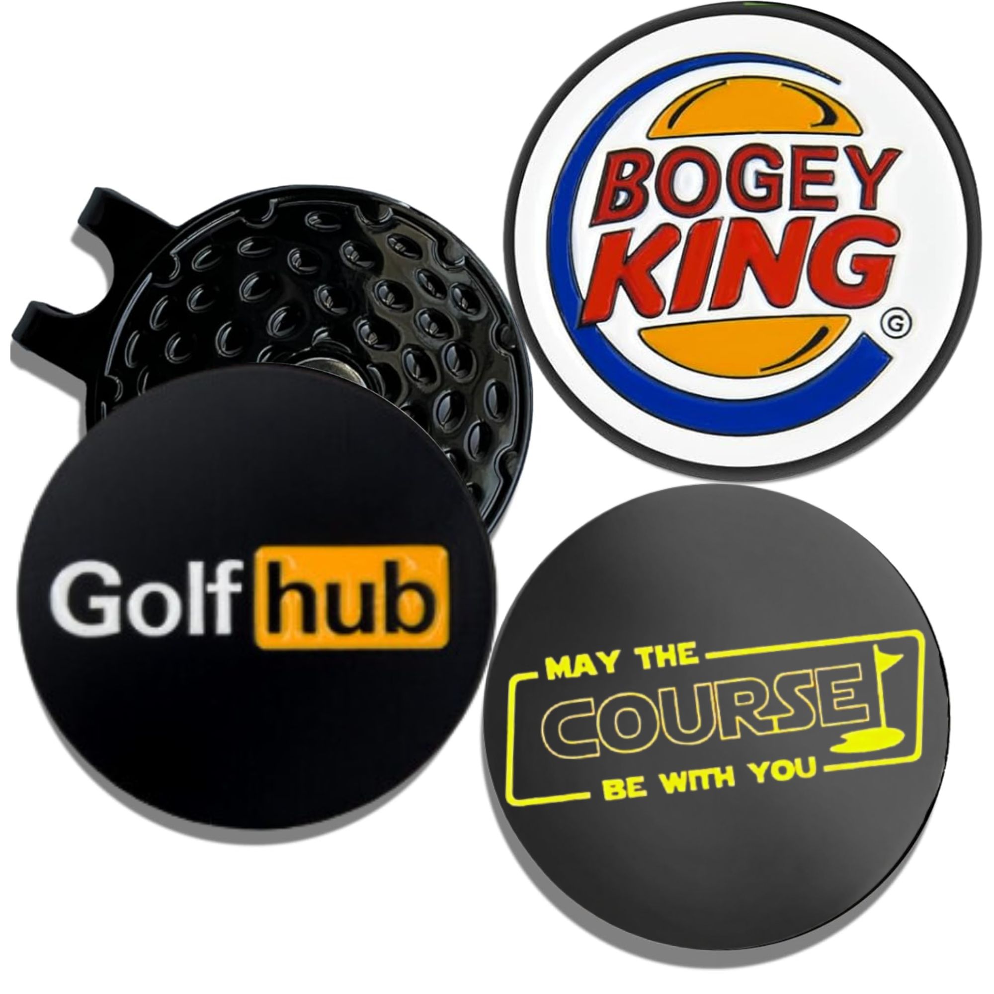 Golf Ball Premium - 3 stuks grappige golfbalmarkers met een