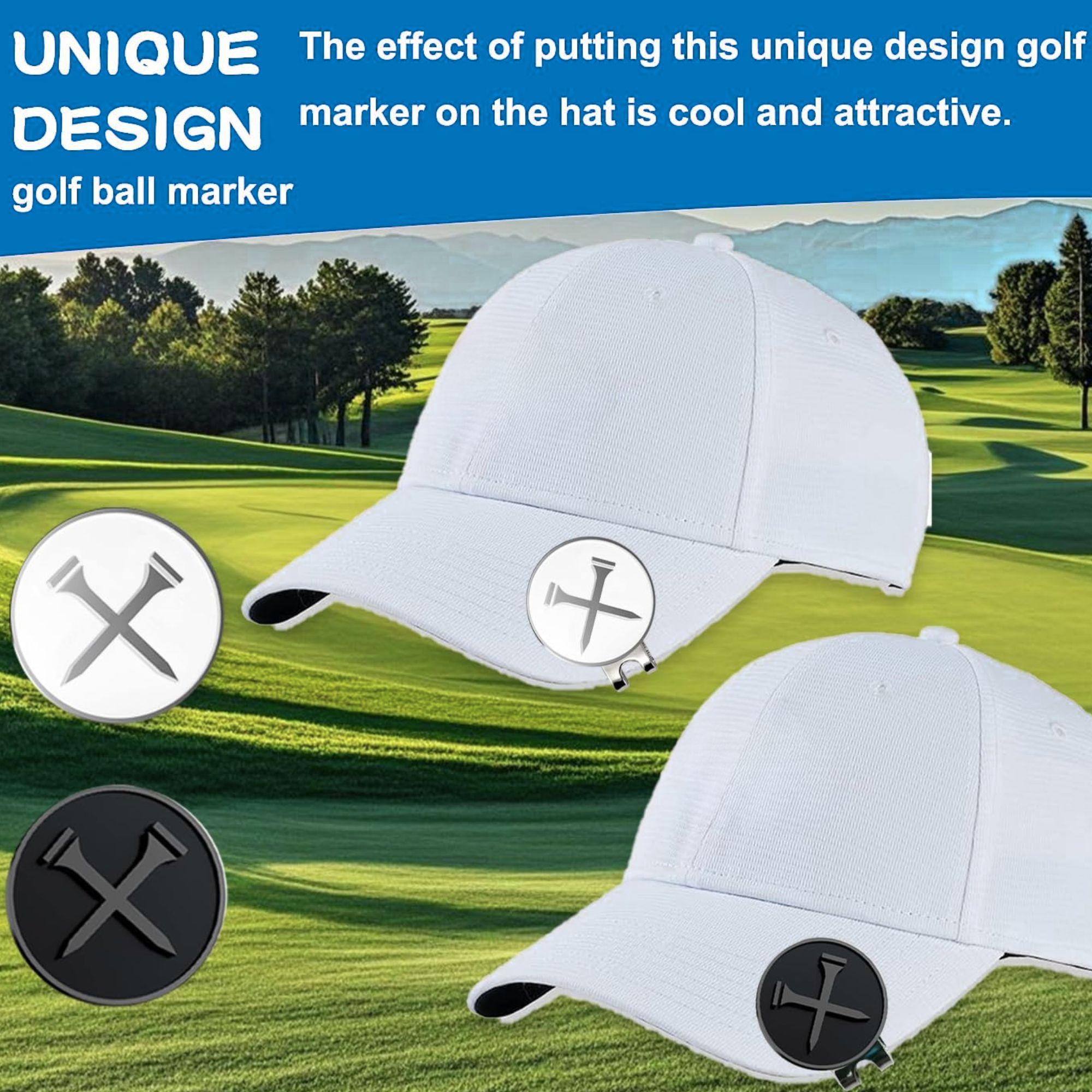 4 stuks golfbalmarkers met gep - Golf Ball Premium recensie en prijs